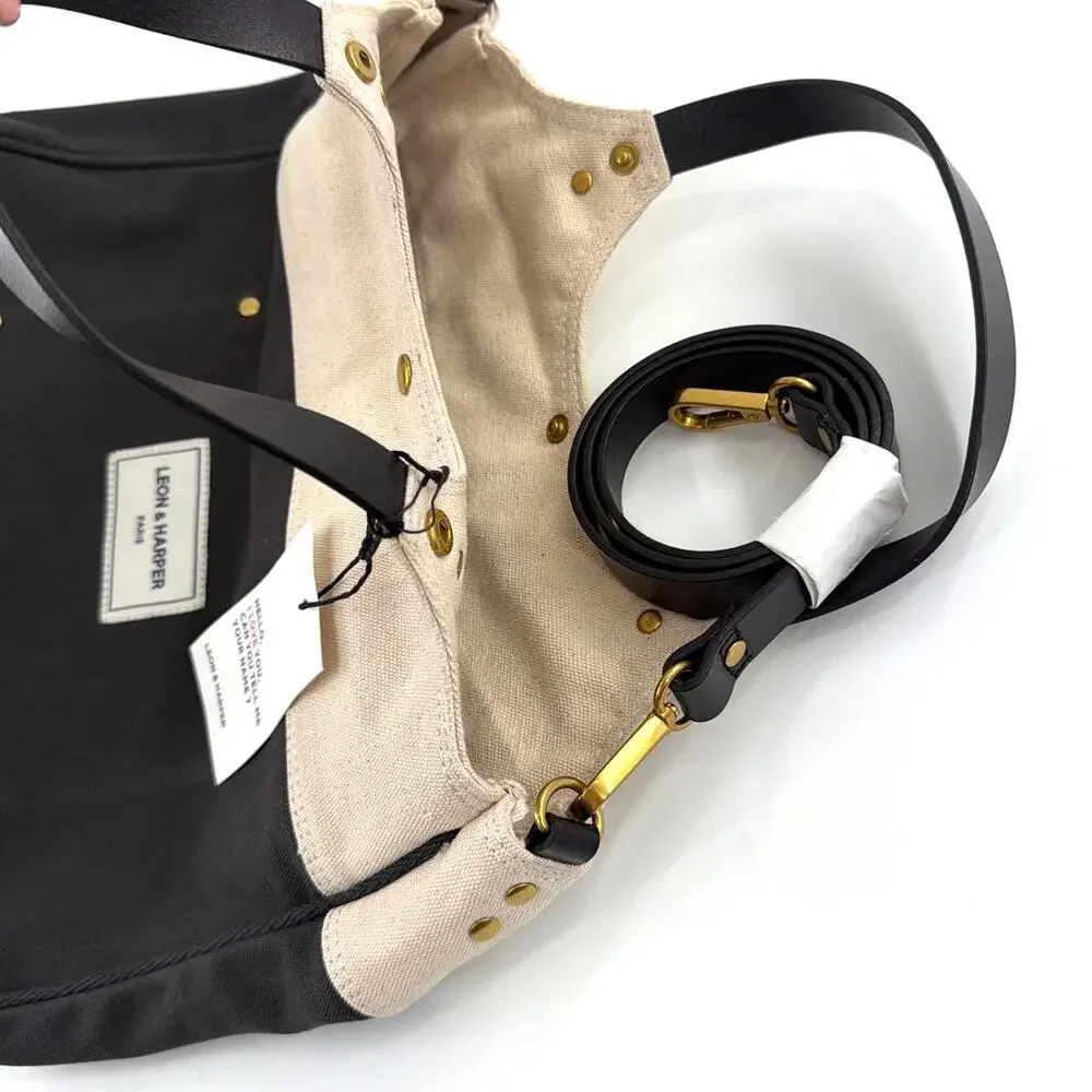 Leon & Harper Anna PLN Mini Tote Bag Carbone - Picture 8 of 11